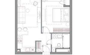 1-к квартира, вторичка, 40м2, 3/3 этаж