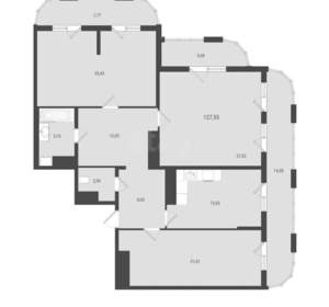 3-к квартира, вторичка, 128м2, 12/17 этаж