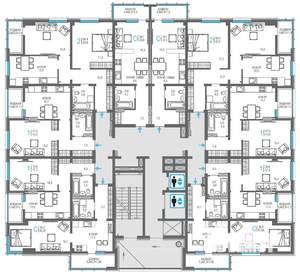 Студия квартира, строящийся дом, 42м2, 4/16 этаж
