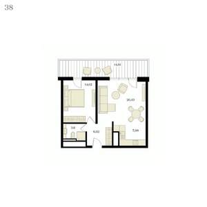 2-к квартира, вторичка, 56м2, 8/12 этаж