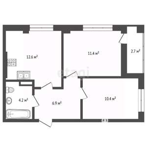 2-к квартира, вторичка, 48м2, 3/5 этаж