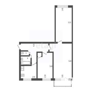 3-к квартира, вторичка, 60м2, 3/5 этаж