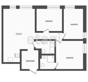 3-к квартира, вторичка, 95м2, 5/16 этаж