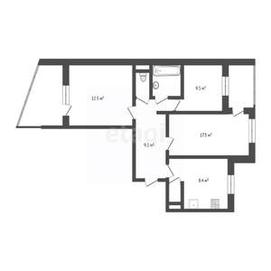 3-к квартира, вторичка, 65м2, 7/9 этаж