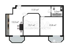 3-к квартира, вторичка, 60м2, 1/9 этаж