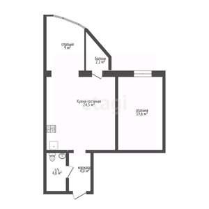 2-к квартира, вторичка, 57м2, 4/5 этаж