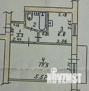 1-к квартира, вторичка, 30м2, 5/5 этаж