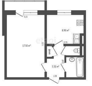 1-к квартира, вторичка, 37м2, 2/9 этаж