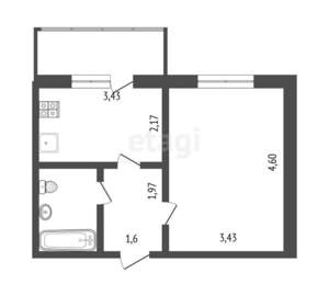 1-к квартира, вторичка, 30м2, 6/9 этаж