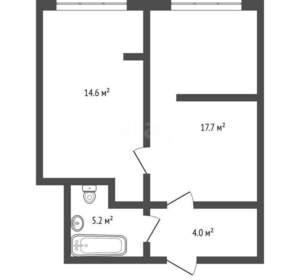 1-к квартира, вторичка, 42м2, 8/11 этаж