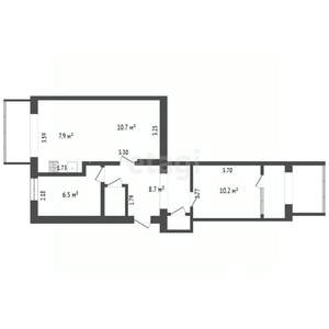2-к квартира, вторичка, 57м2, 5/5 этаж