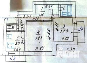 2-к квартира, вторичка, 55м2, 4/9 этаж
