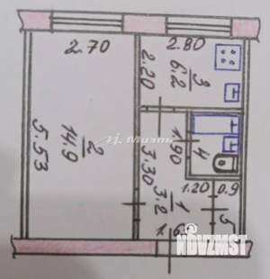 1-к квартира, вторичка, 28м2, 4/4 этаж