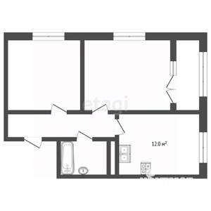 2-к квартира, вторичка, 50м2, 8/10 этаж