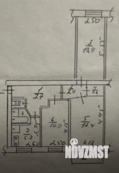 3-к квартира, вторичка, 59м2, 3/6 этаж