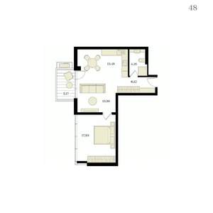 2-к квартира, вторичка, 57м2, 9/12 этаж