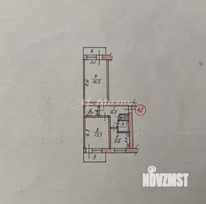 2-к квартира, вторичка, 50м2, 3/5 этаж