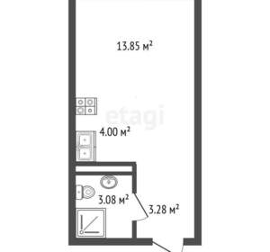 Студия квартира, вторичка, 24м2, 5/9 этаж