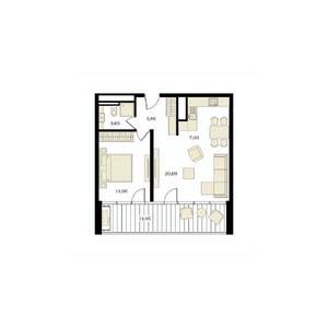 2-к квартира, вторичка, 59м2, 2/12 этаж