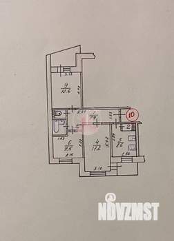 3-к квартира, вторичка, 67м2, 3/9 этаж