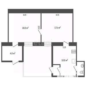 3-к квартира, вторичка, 67м2, 1/1 этаж