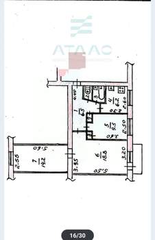 3-к квартира, вторичка, 59м2, 2/5 этаж