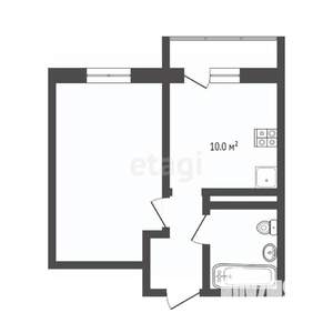 1-к квартира, вторичка, 38м2, 10/19 этаж