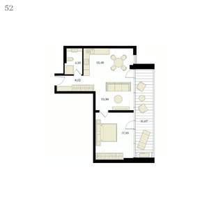 2-к квартира, вторичка, 63м2, 10/12 этаж
