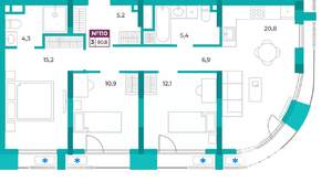 3-к квартира, вторичка, 81м2, 3/9 этаж