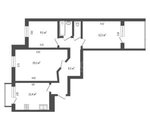 3-к квартира, вторичка, 69м2, 4/10 этаж