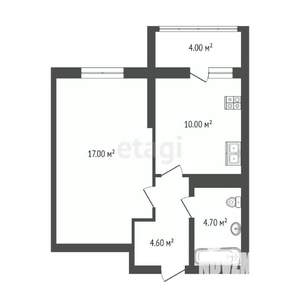 1-к квартира, вторичка, 36м2, 10/19 этаж