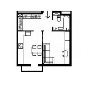 1-к квартира, вторичка, 36м2, 5/12 этаж