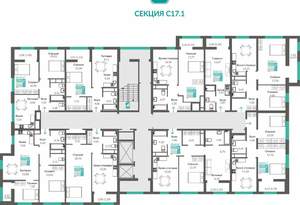 1-к квартира, вторичка, 41м2, 8/16 этаж