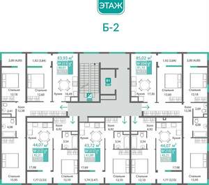 3-к квартира, вторичка, 80м2, 2/9 этаж