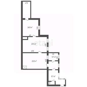 3-к квартира, вторичка, 85м2, 2/3 этаж