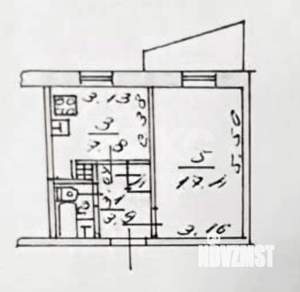 1-к квартира, вторичка, 35м2, 4/9 этаж