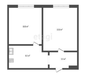 2-к квартира, вторичка, 36м2, 5/5 этаж