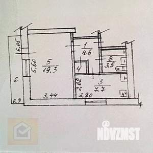 1-к квартира, вторичка, 36м2, 1/5 этаж