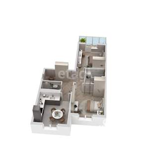 2-к квартира, вторичка, 60м2, 2/9 этаж