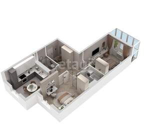 2-к квартира, вторичка, 60м2, 2/9 этаж