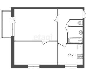 2-к квартира, вторичка, 46м2, 2/5 этаж