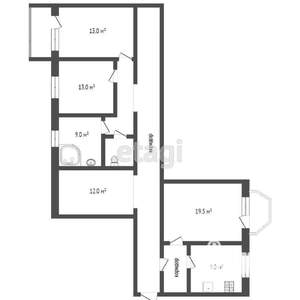 4-к квартира, вторичка, 102м2, 3/4 этаж