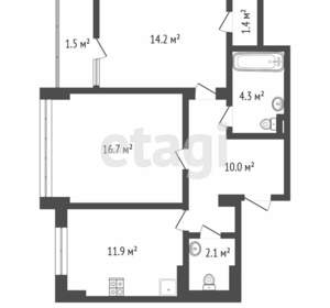 2-к квартира, вторичка, 61м2, 6/9 этаж