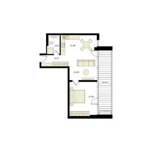 2-к квартира, вторичка, 63м2, 6/12 этаж