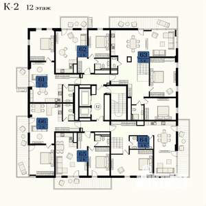 2-к квартира, вторичка, 56м2, 12/12 этаж