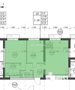 2-к квартира, строящийся дом, 58м2, 5/12 этаж