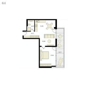 2-к квартира, вторичка, 60м2, 12/12 этаж