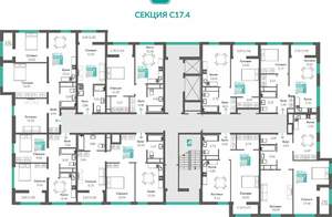 2-к квартира, вторичка, 58м2, 9/16 этаж