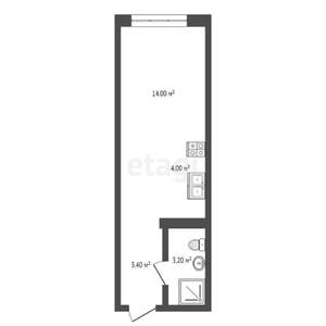 Студия квартира, вторичка, 25м2, 8/9 этаж