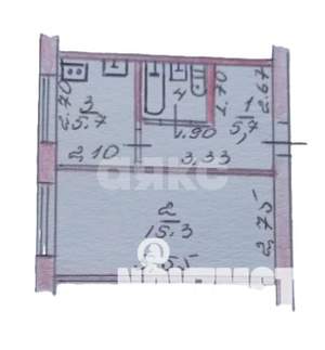 1-к квартира, вторичка, 30м2, 3/5 этаж